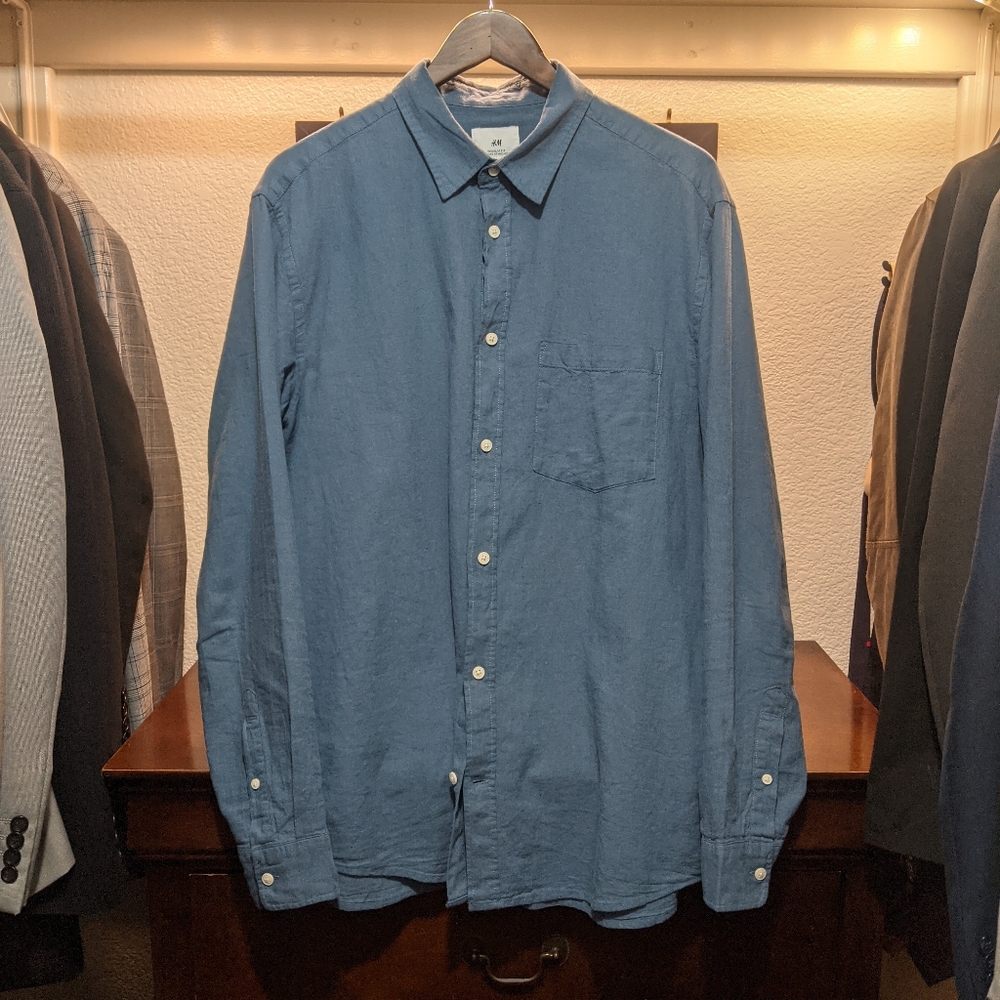 H&M Blue Casual Button Down.